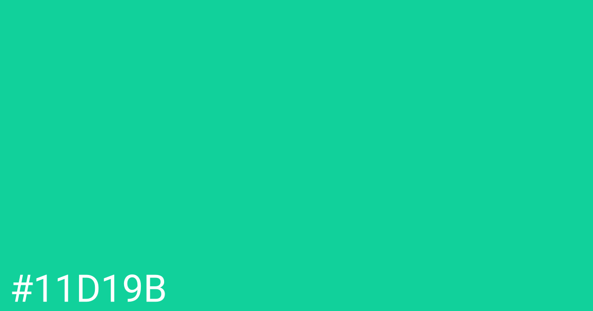 Hex color #11d19b graphic