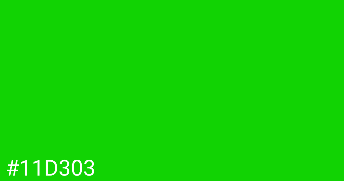 Hex color #11d303 graphic