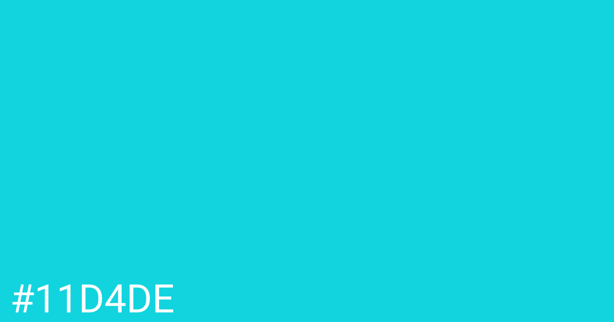 Hex color #11d4de graphic