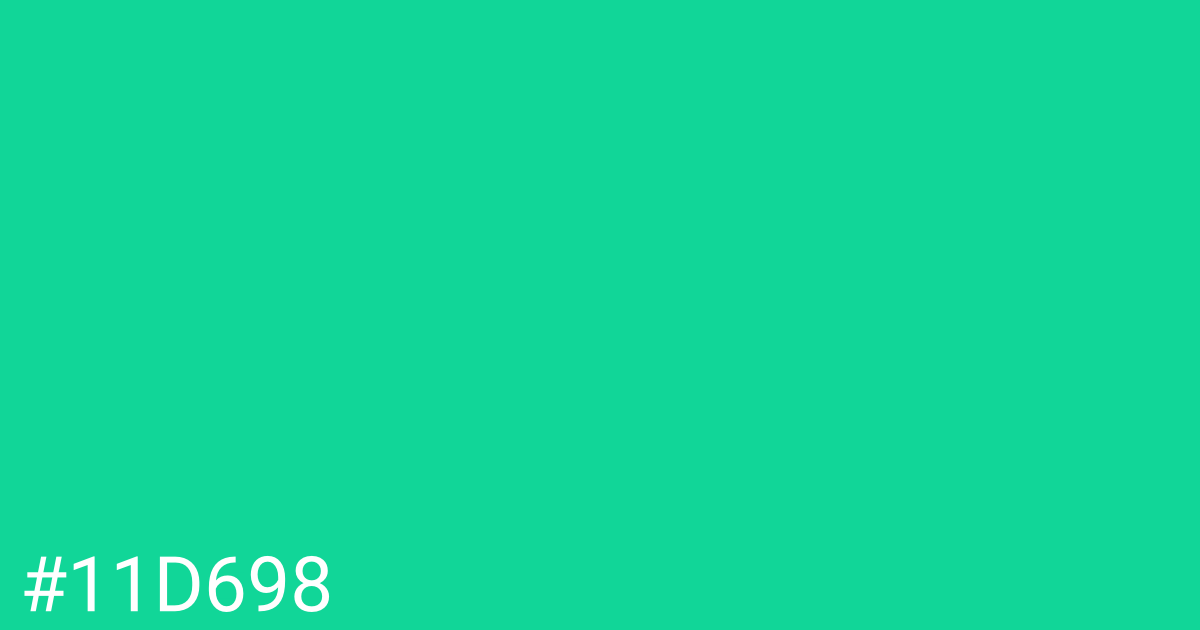 Hex color #11d698 graphic