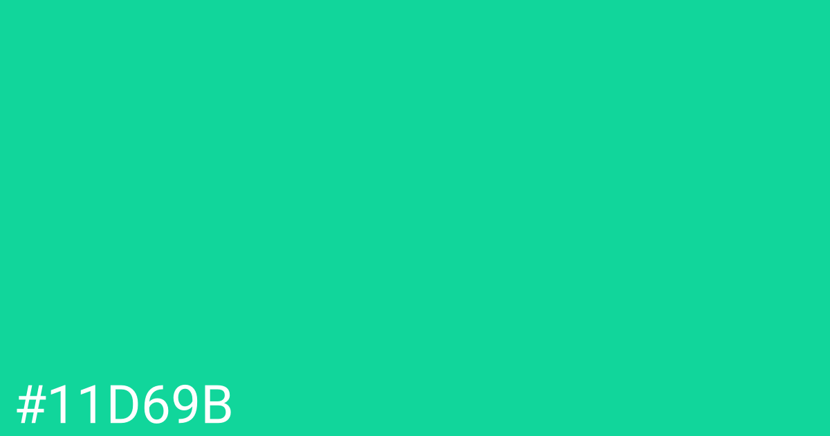 Hex color #11d69b graphic