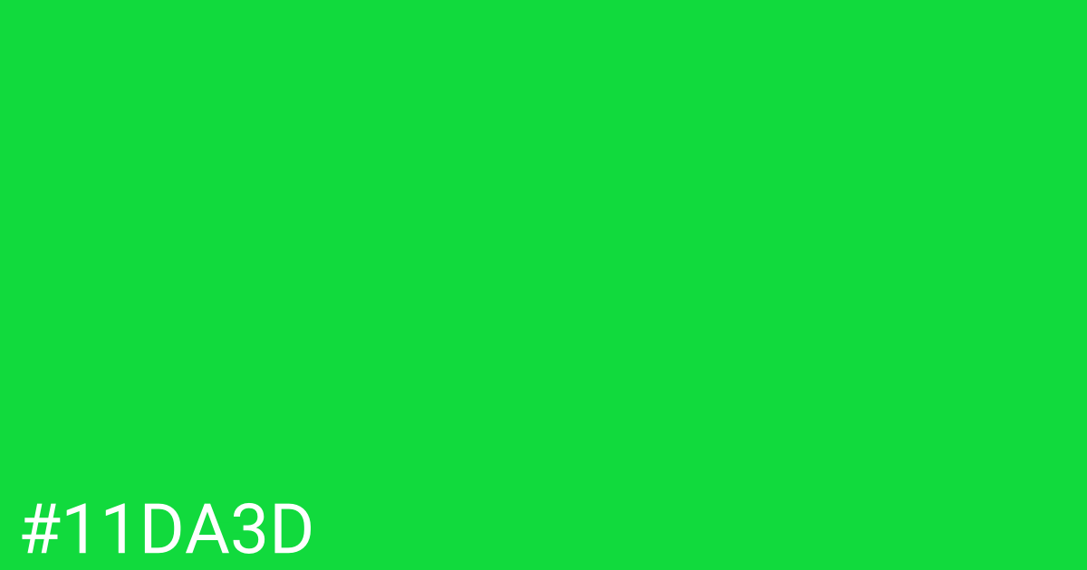 Hex color #11da3d graphic