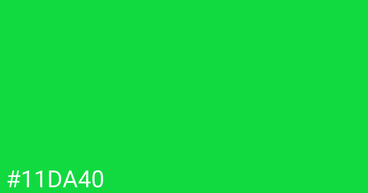 Hex color #11da40 graphic