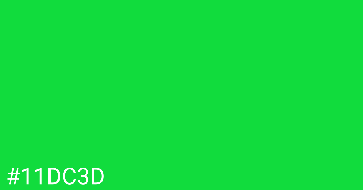 Hex color #11dc3d graphic