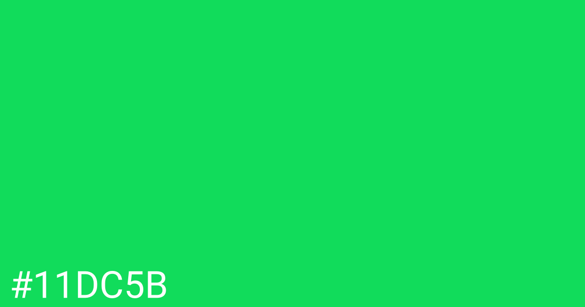 Hex color #11dc5b graphic
