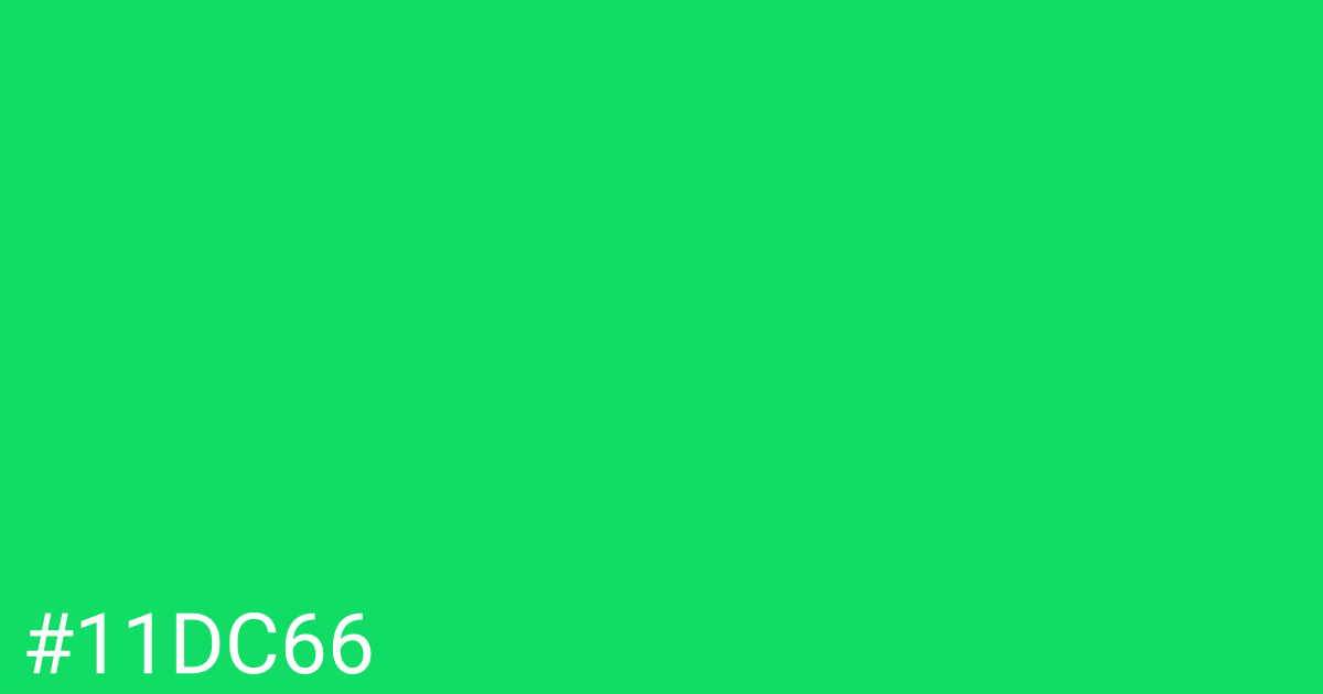 Hex color #11dc66 graphic