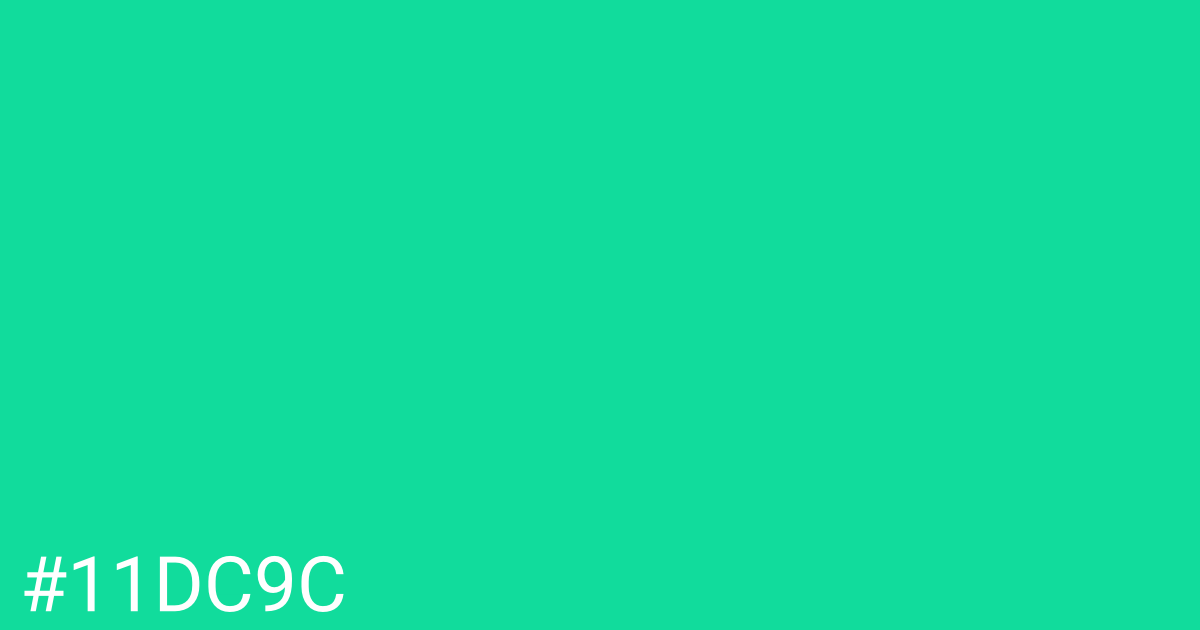 Hex color #11dc9c graphic