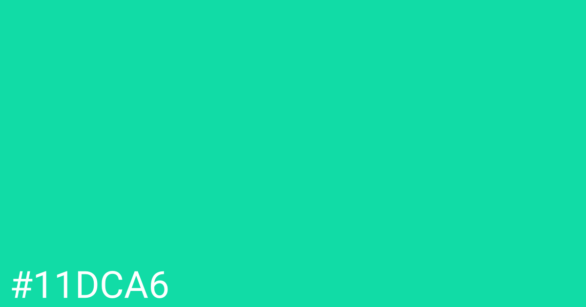 Hex color #11dca6 graphic