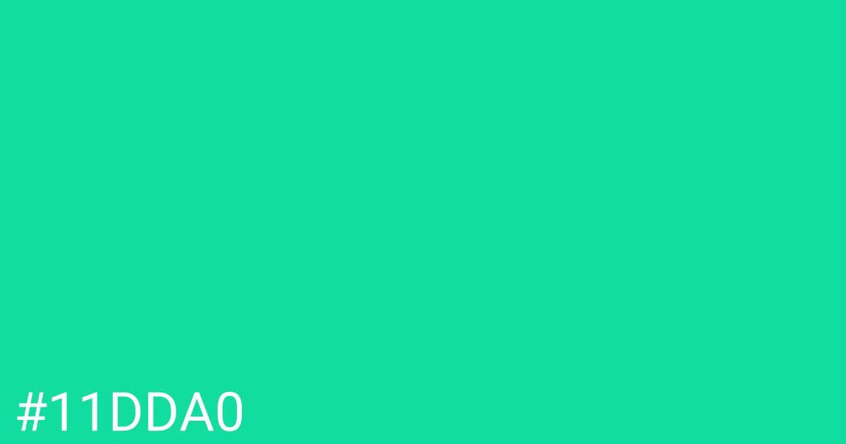 Hex color #11dda0 graphic