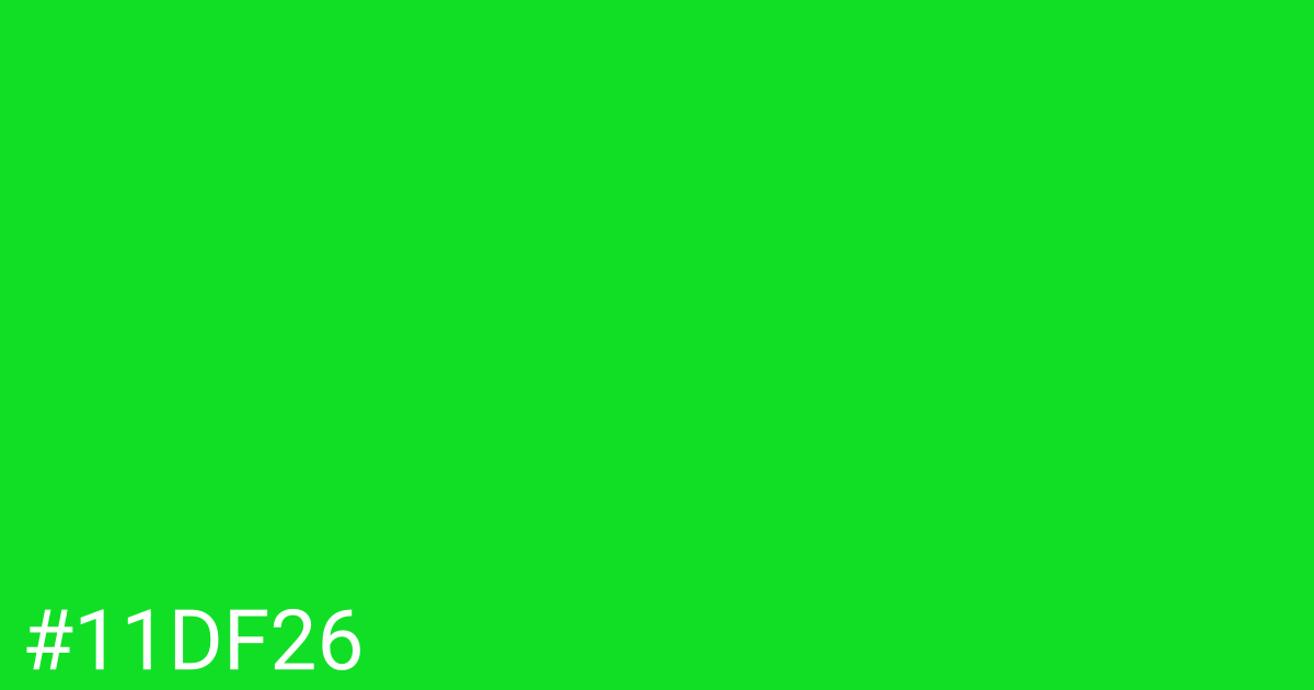 Hex color #11df26 graphic