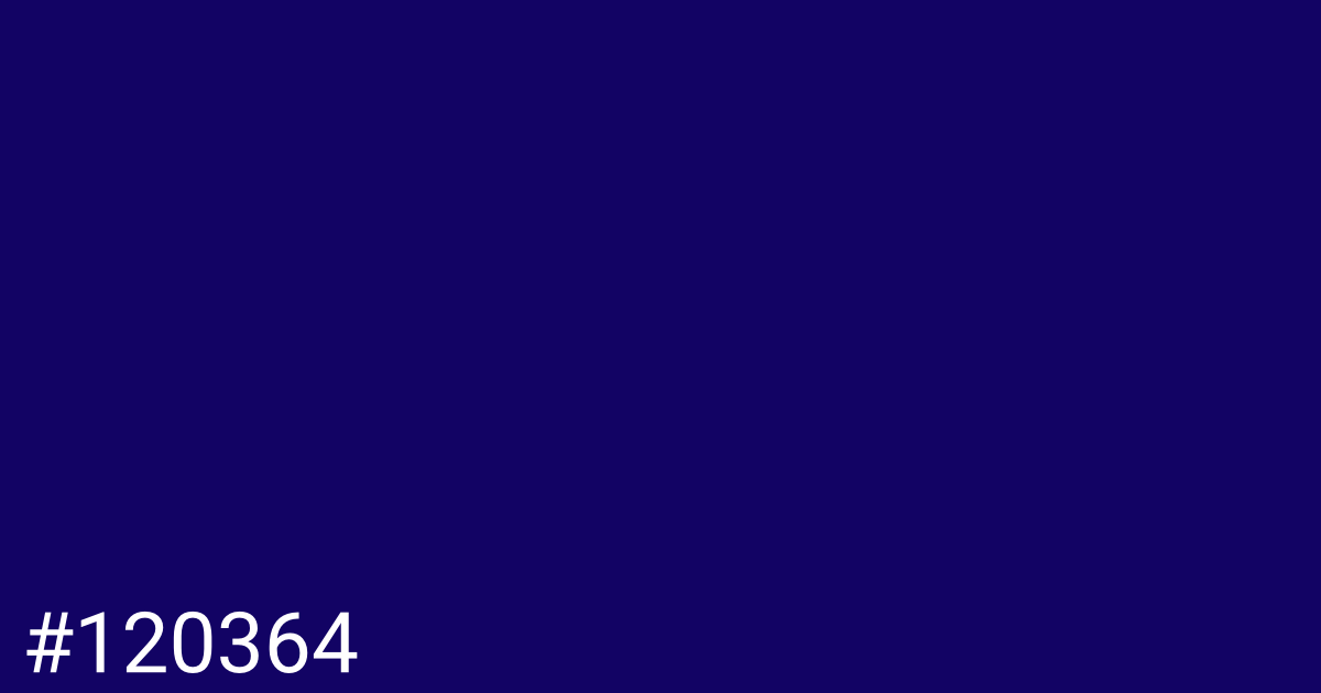 Hex color #120364 graphic