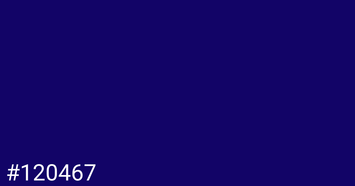 Hex color #120467 graphic