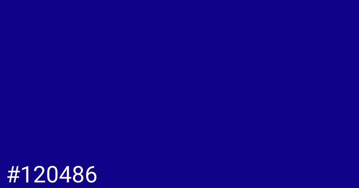 Hex color #120486 graphic