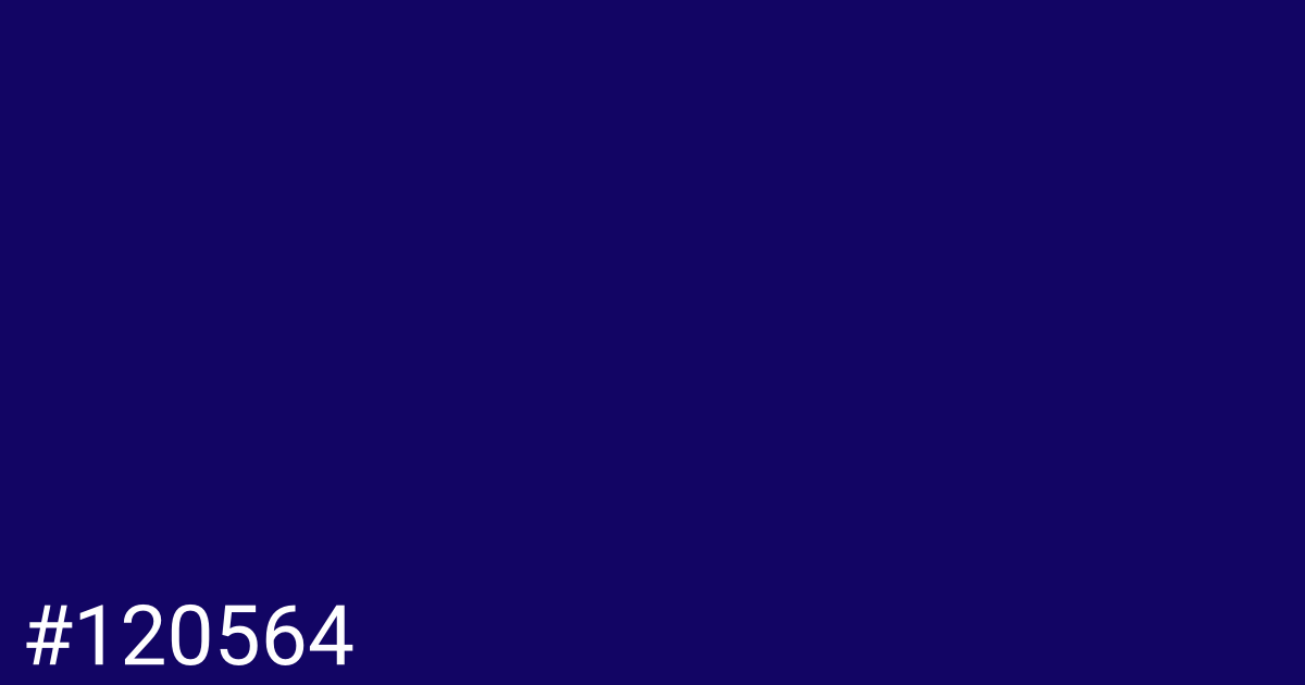 Hex color #120564 graphic