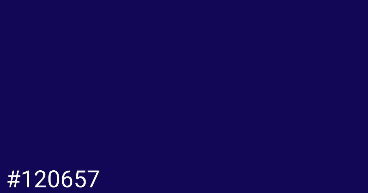 Hex color #120657 graphic