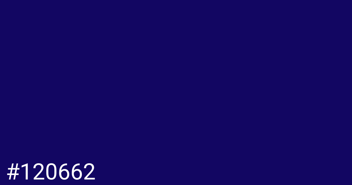 Hex color #120662 graphic