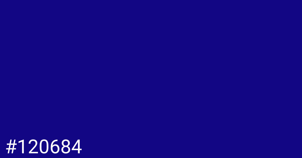 Hex color #120684 graphic