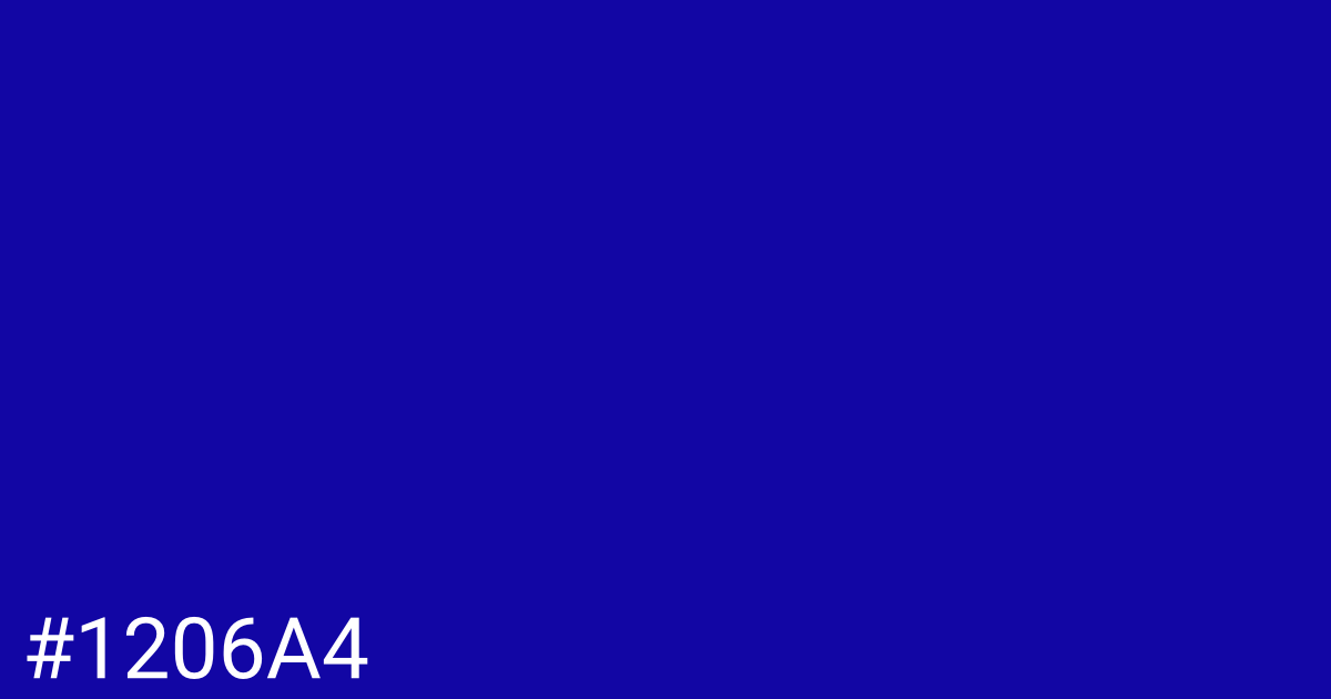 Hex color #1206a4 graphic