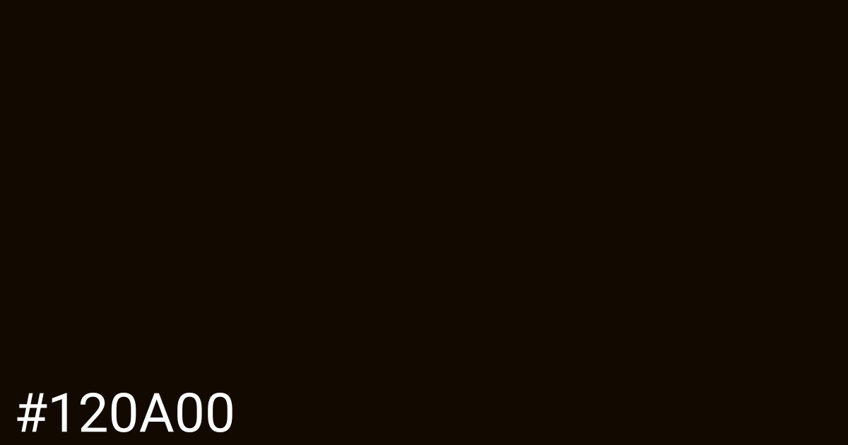 Hex color #120a00 graphic