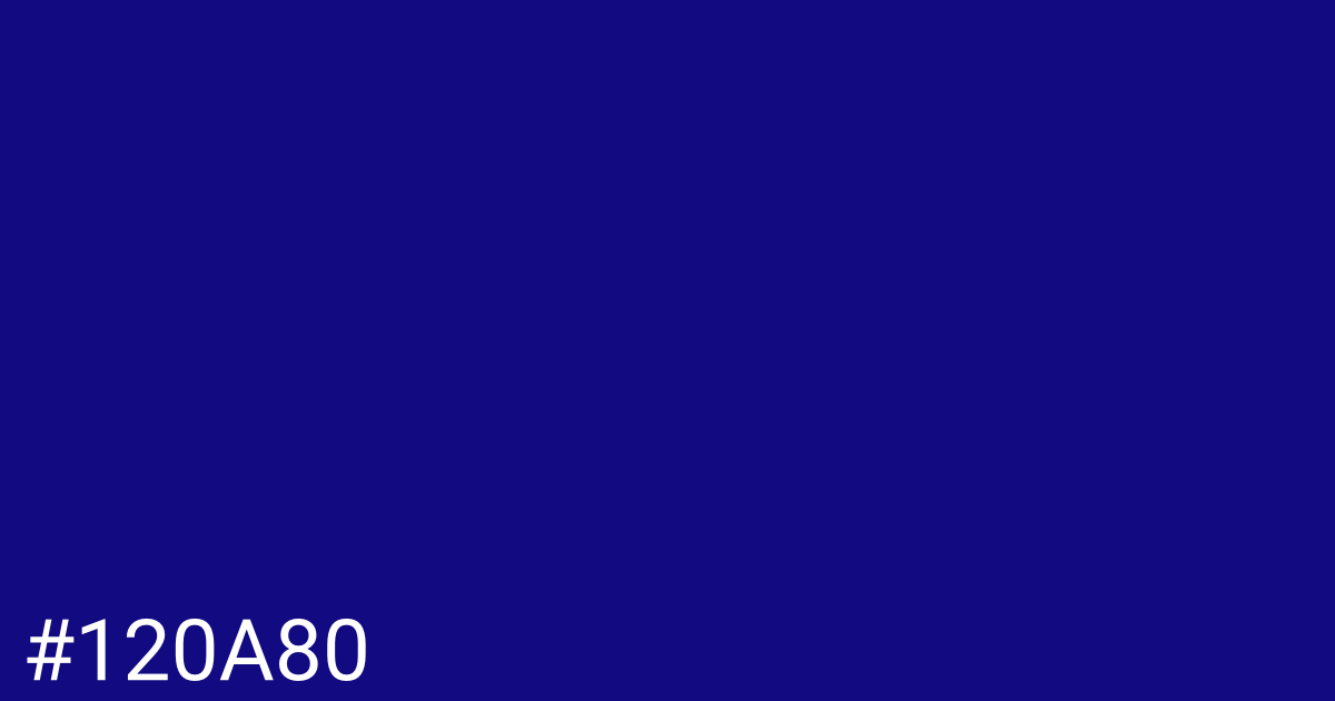 Hex color #120a80 graphic
