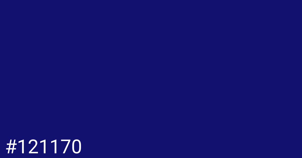Hex color #121170 graphic