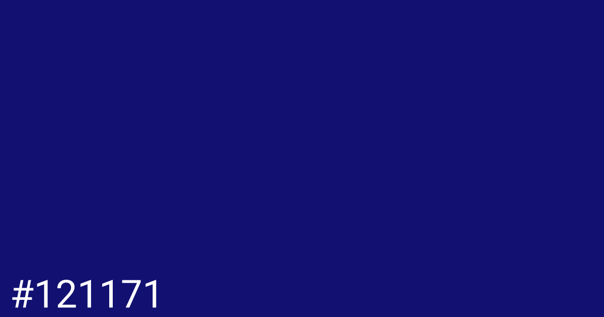 Hex color #121171 graphic