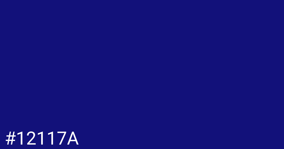 Hex color #12117a graphic