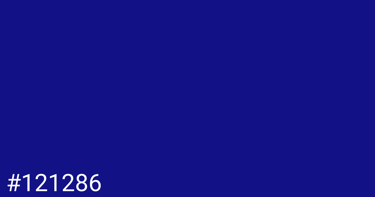 Hex color #121286 graphic