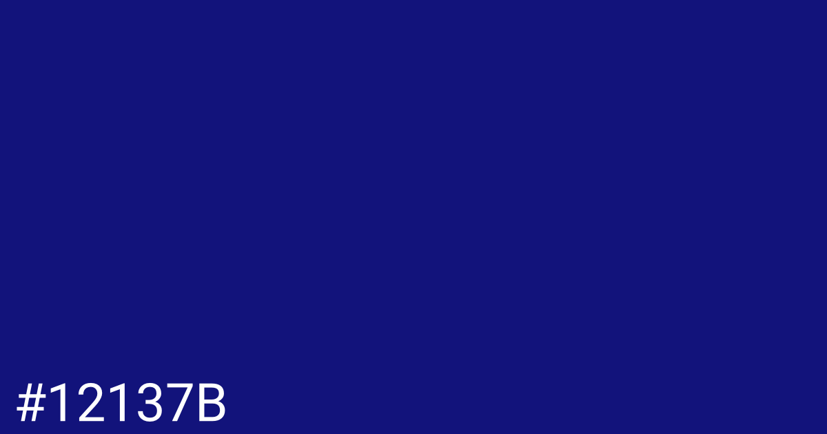 Hex color #12137b graphic