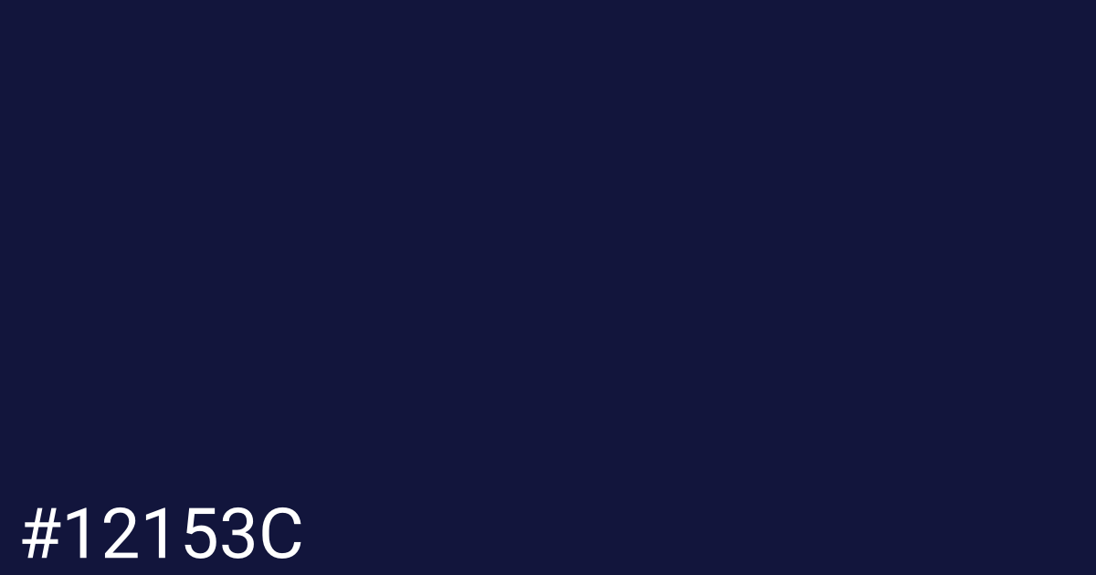 Hex color #12153c graphic
