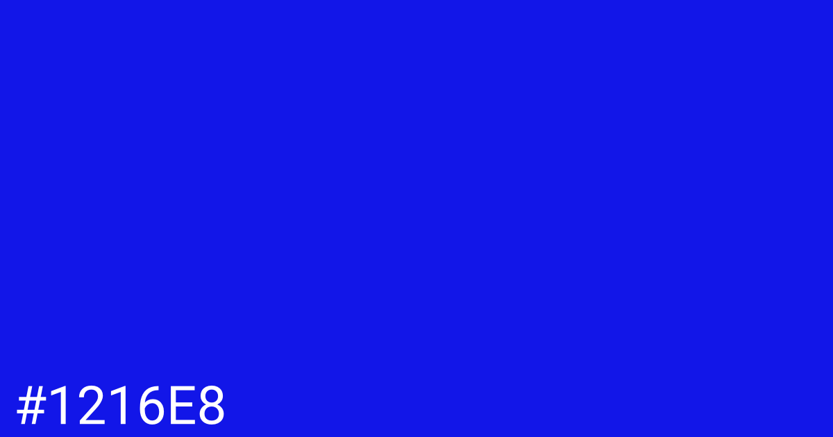 Hex color #1216e8 graphic