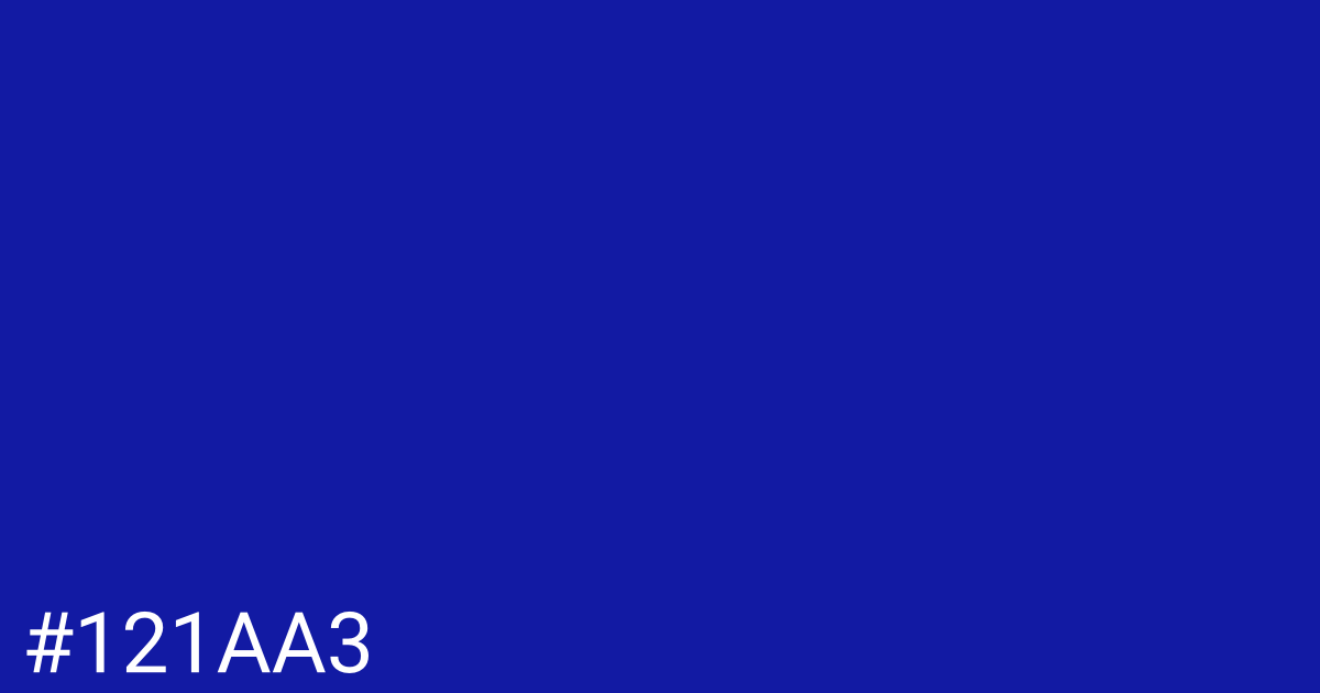 Hex color #121aa3 graphic