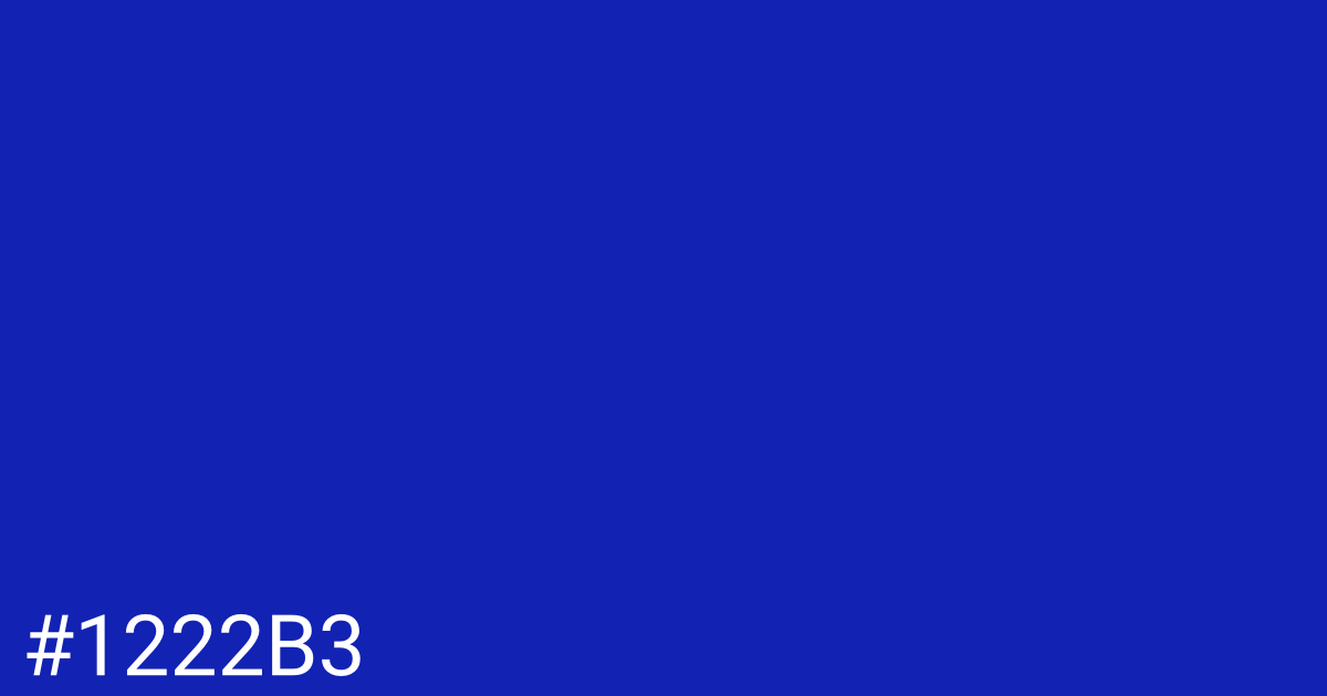 Hex color #1222b3 graphic