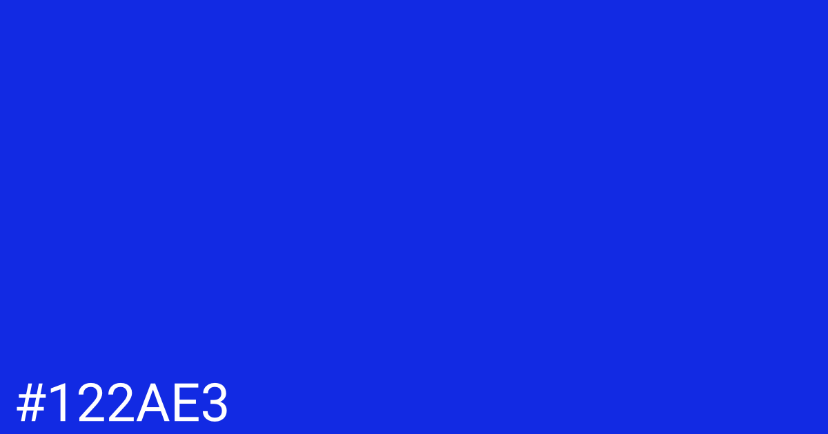 Hex color #122ae3 graphic