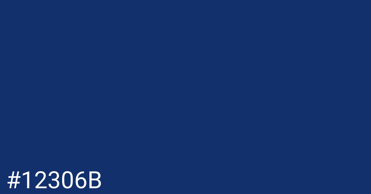 Hex color #12306b graphic