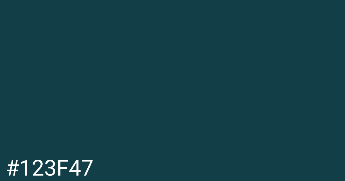 Hex color #123f47 graphic