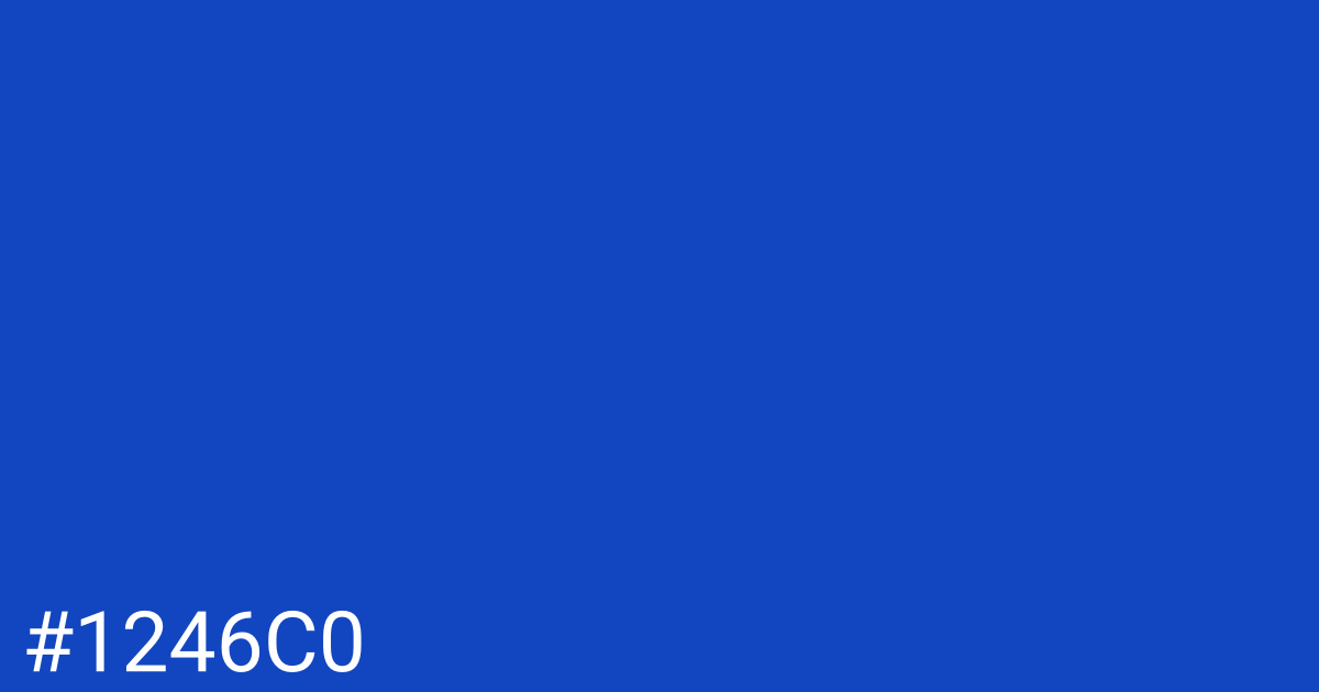 Hex color #1246c0 graphic