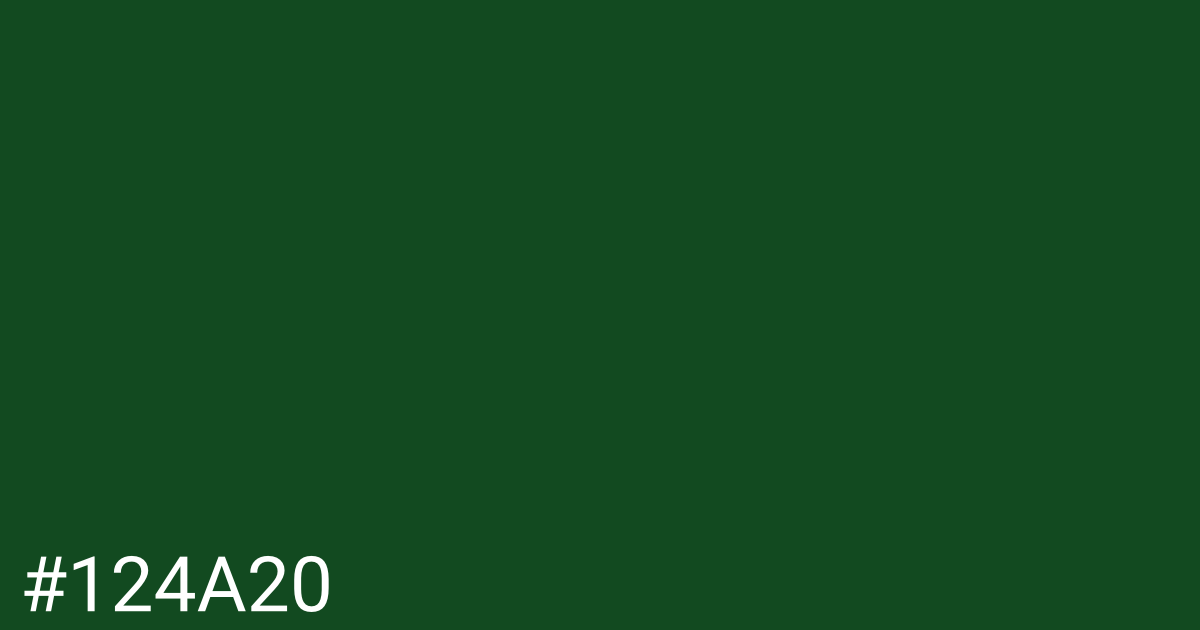 Hex color #124a20 graphic