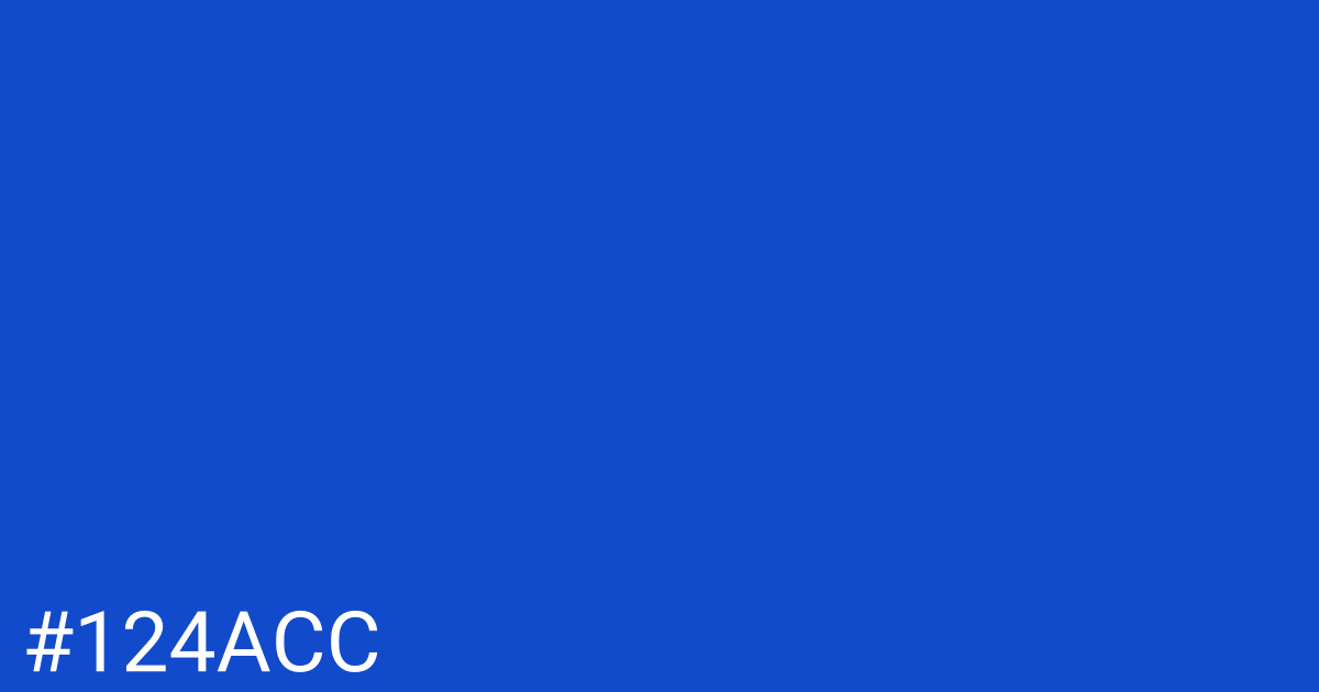 Hex color #124acc graphic