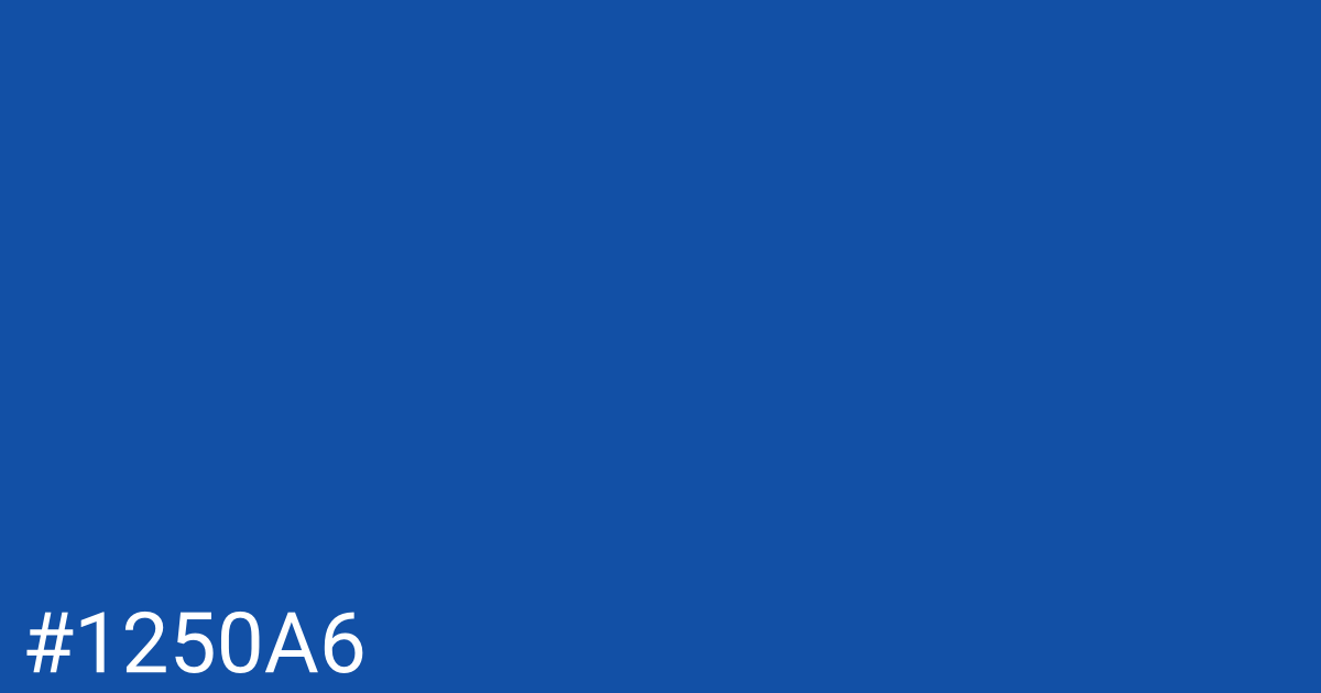 Hex color #1250a6 graphic