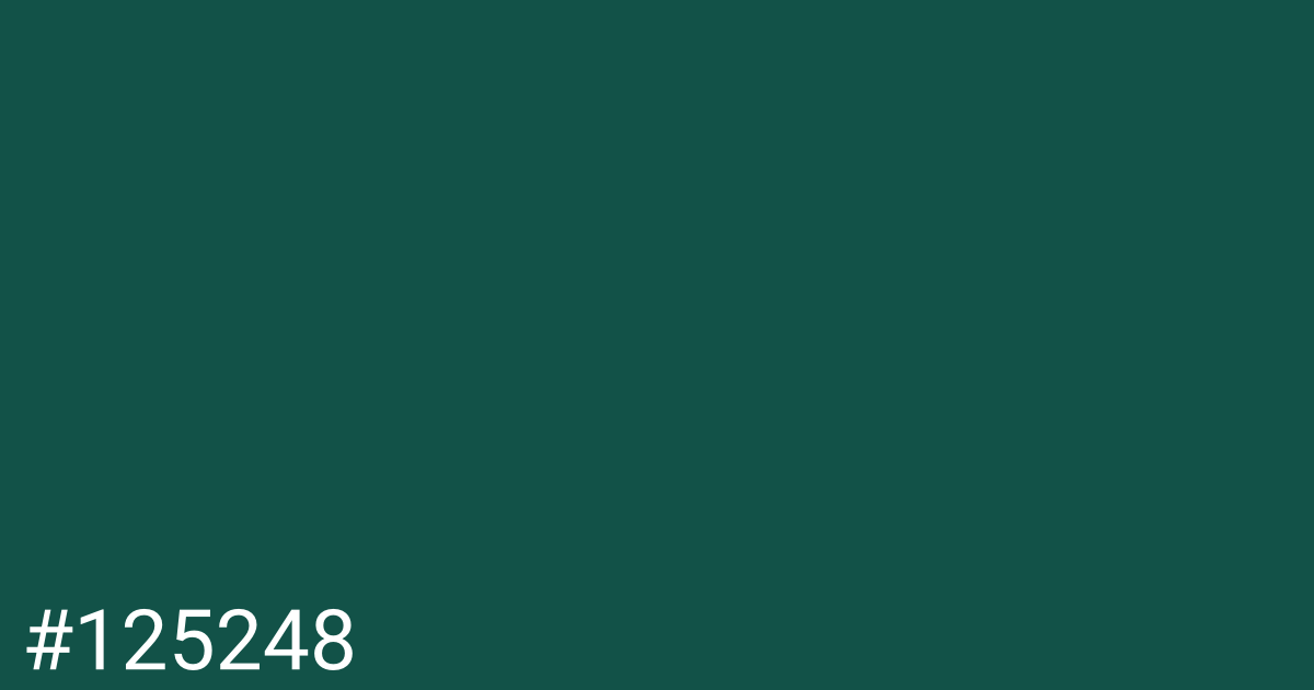 Hex color #125248 graphic