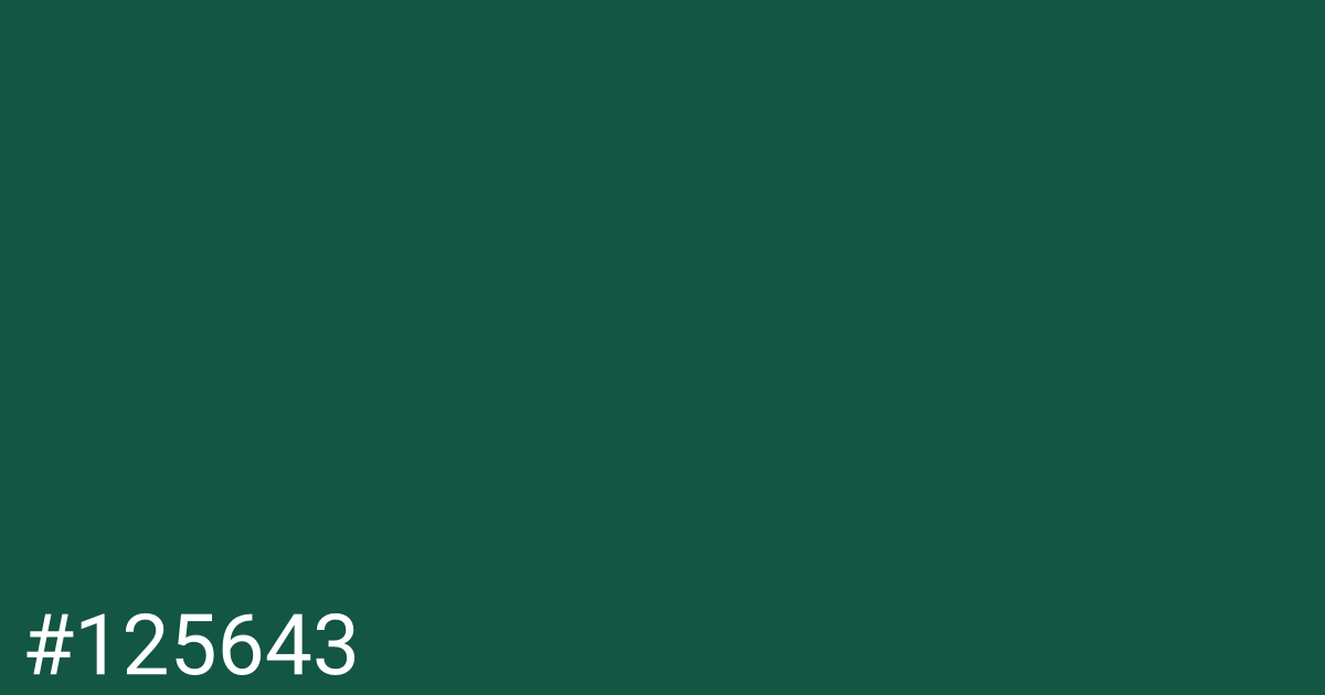 Hex color #125643 graphic