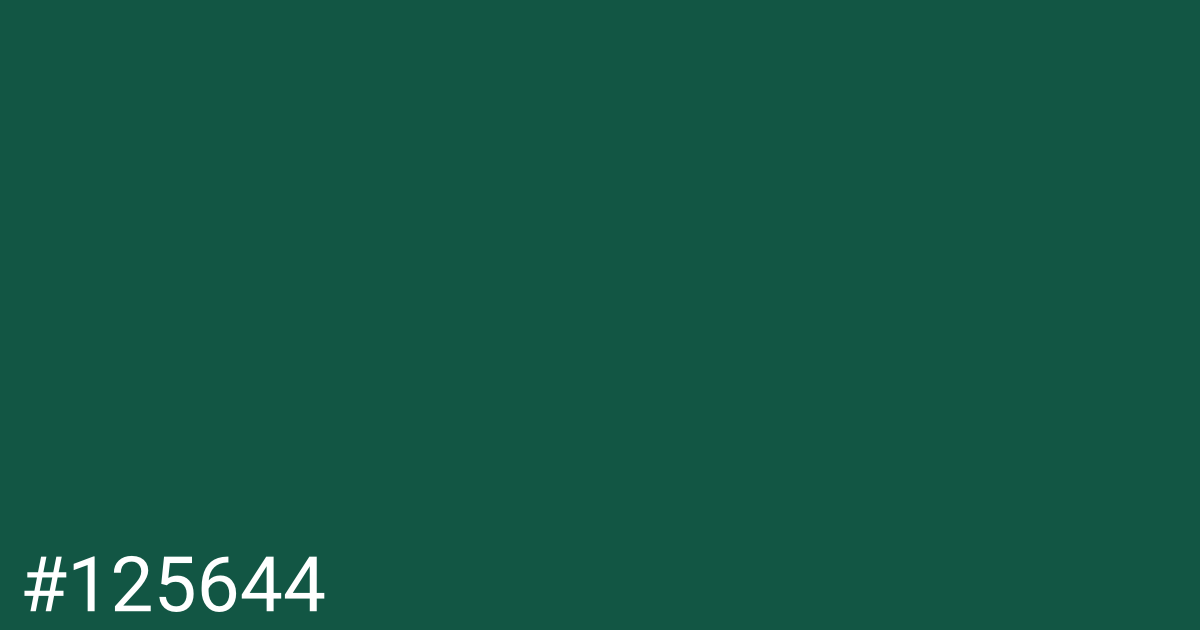 Hex color #125644 graphic