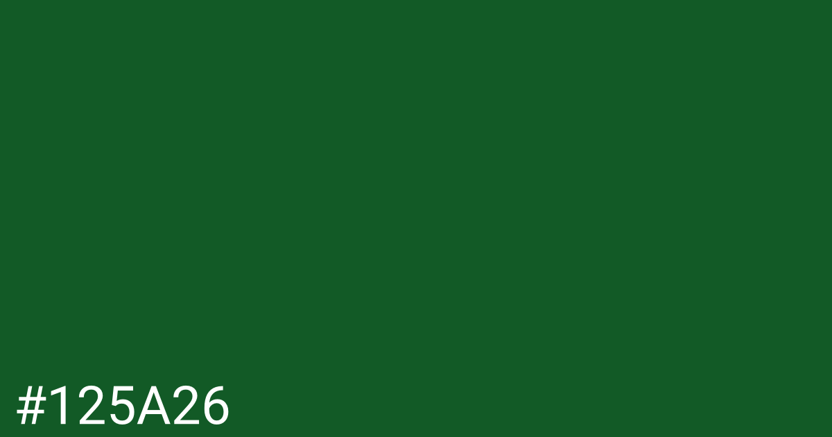 Hex color #125a26 graphic
