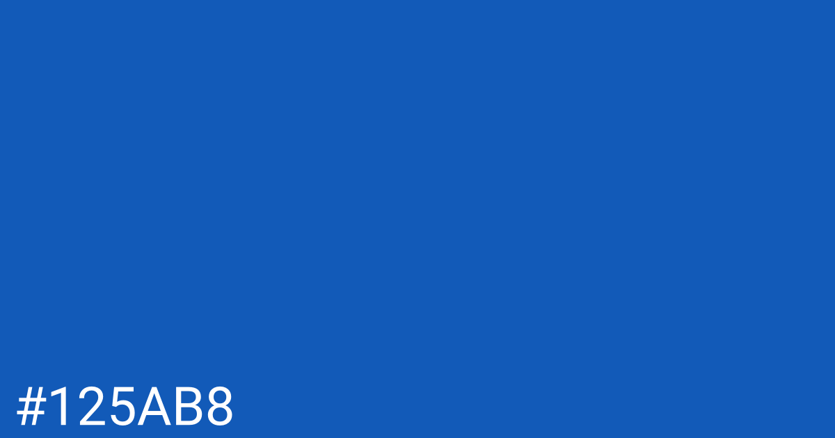 Hex color #125ab8 graphic