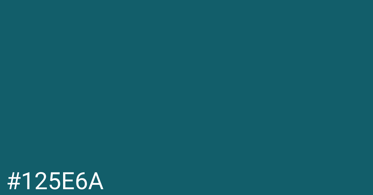 Hex color #125e6a graphic