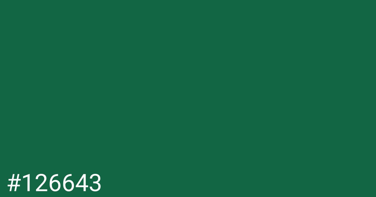 Hex color #126643 graphic