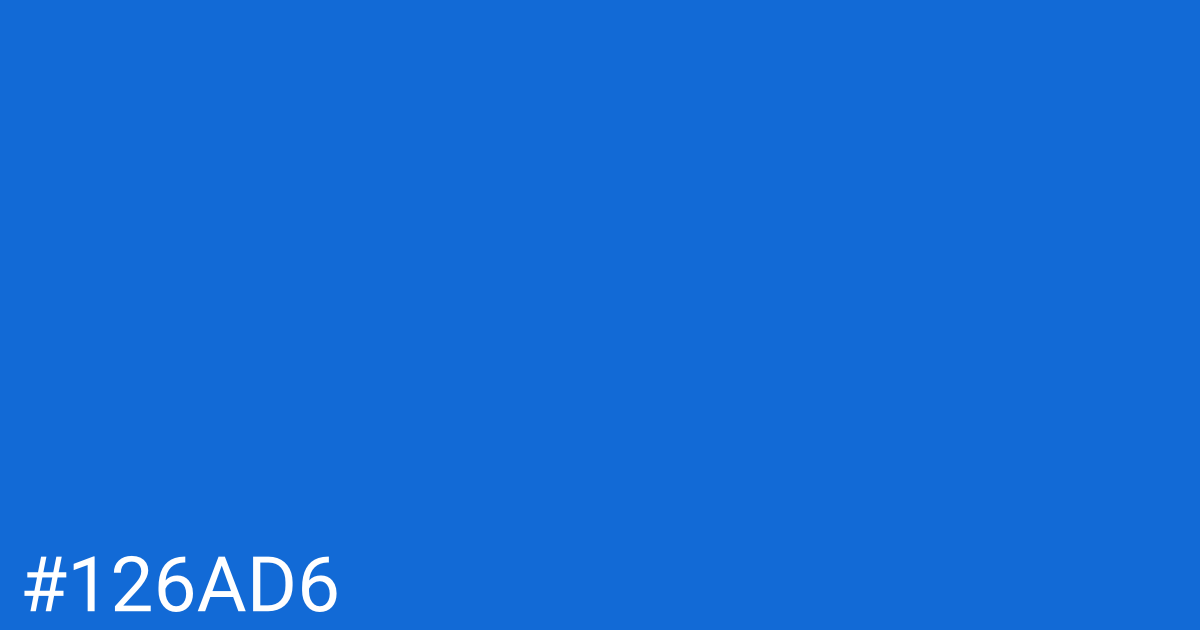 Hex color #126ad6 graphic