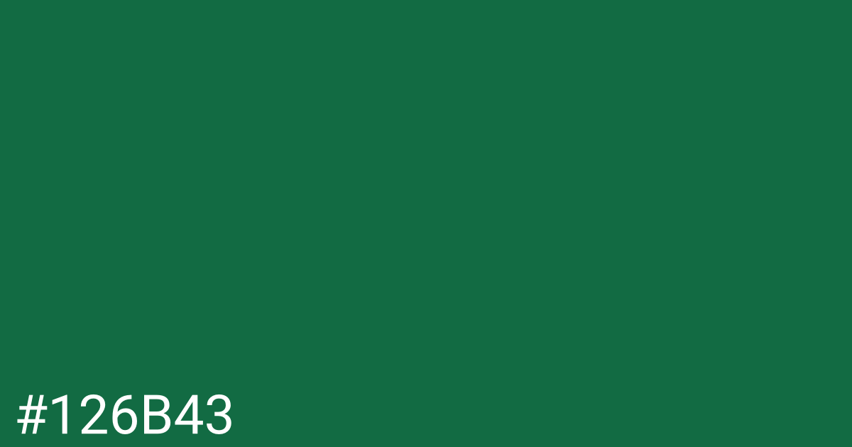 Hex color #126b43 graphic