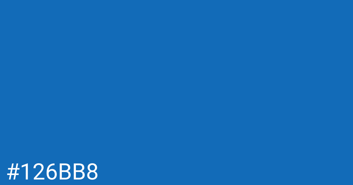 Hex color #126bb8 graphic